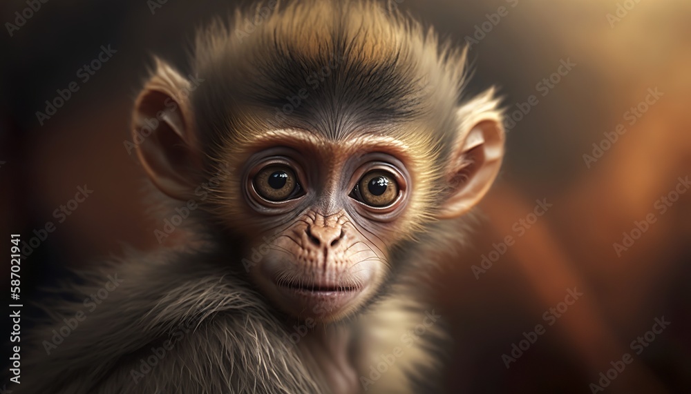 Fototapeta premium a wonderful close-up of a monkey