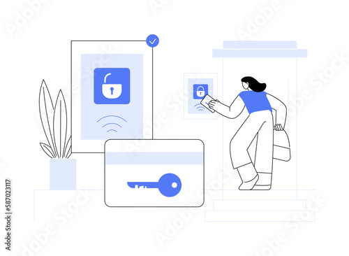 Access control system abstract concept vector illustration.