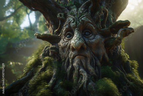 giant fantasy tree with face