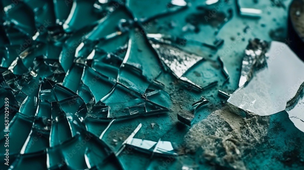 Broken glass. Generative AI Broken glass. Generative AI