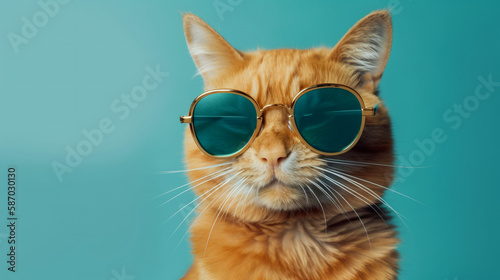 cat with glasses , kitten, pet, generative ai