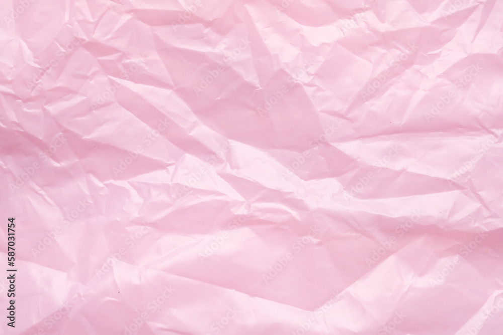Fototapeta premium Pink plastic bag texture background
