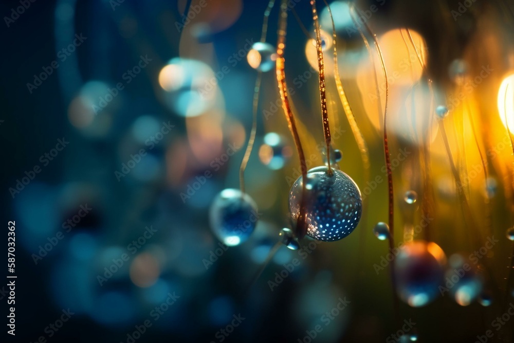 The role of plankton in the ocean food chain bokeh Generative AI Stock Biology Diagrams