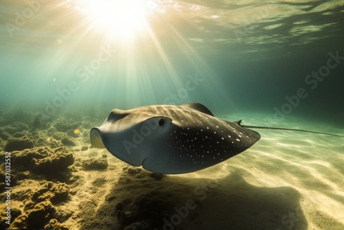 The different types of rays and their behavior Generative AI photo