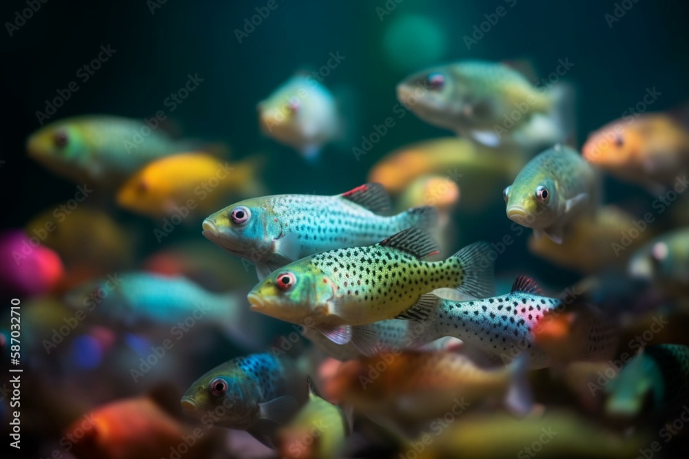 The diversity of fish species and their habitats, bokeh Generative AI The diversity of fish species and their habitats, bokeh Generative AI