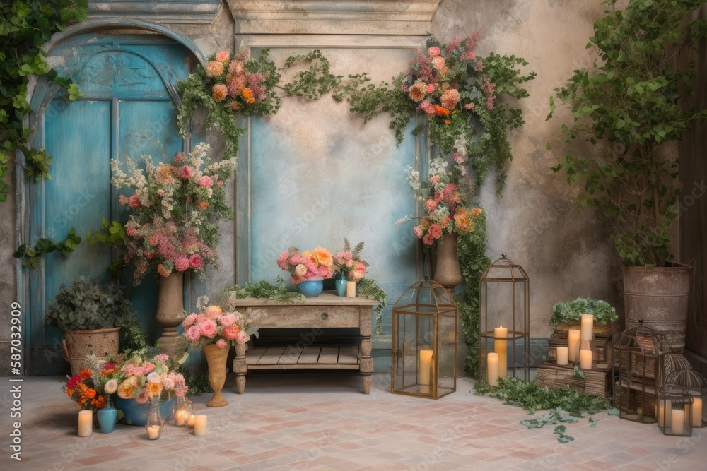 classic and vintage luxury wall backdrop