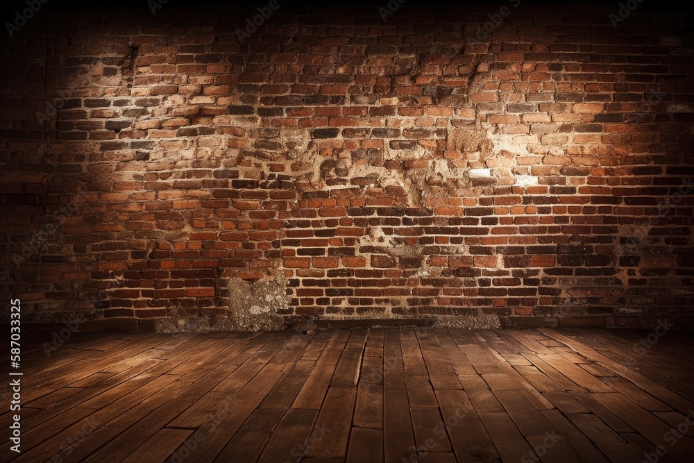 old brick wall and floor