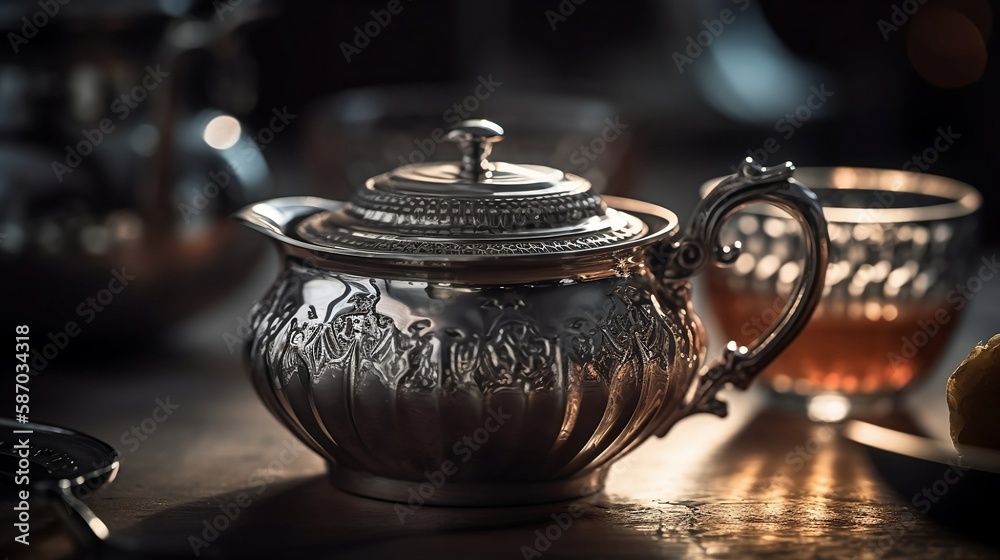 Sterling Silver Tea Cup (Generative AI) Sterling Silver Tea Cup (Generative AI)