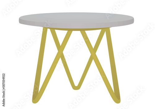 Brown home or outdoor table. vector illustration