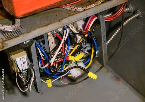 It takes a knowledgeable technician to know where and what all the wires to this furnace control board go. A bundle of wires connects to the oil-burning heater. Don't try and fix it yourself.