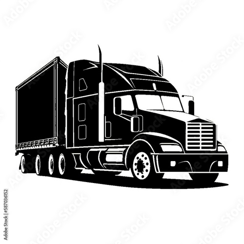 Truck Trucking Icon Illustration