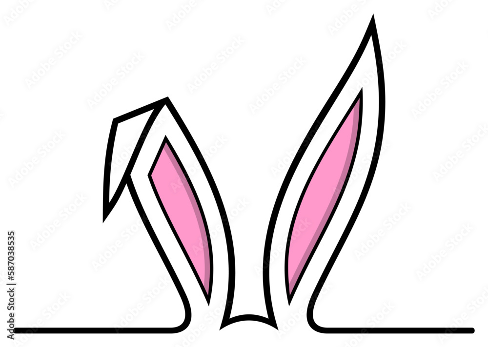 Vettoriale Stock Osterhasen Ohren Vektor. Oster Symbol in pink und