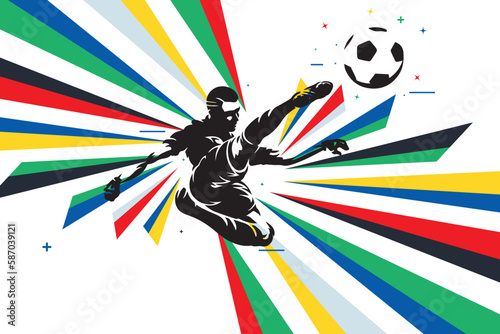 The European Football Championship 2024 in Germany vector illustration.