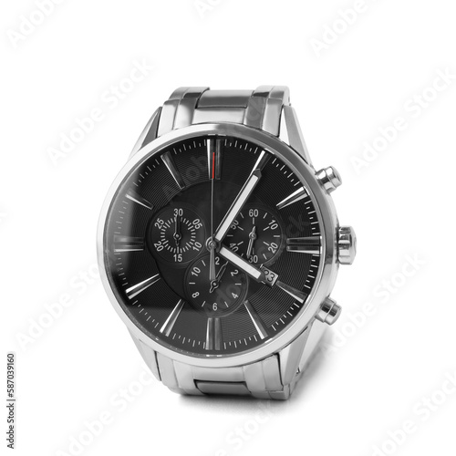 Men's wrist watch on a white background.