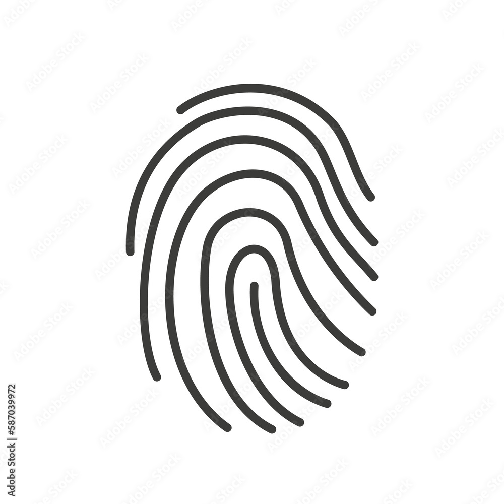 Hand drawn fingerprint. Illustration on transparent background Hand drawn fingerprint. Illustration on transparent background
