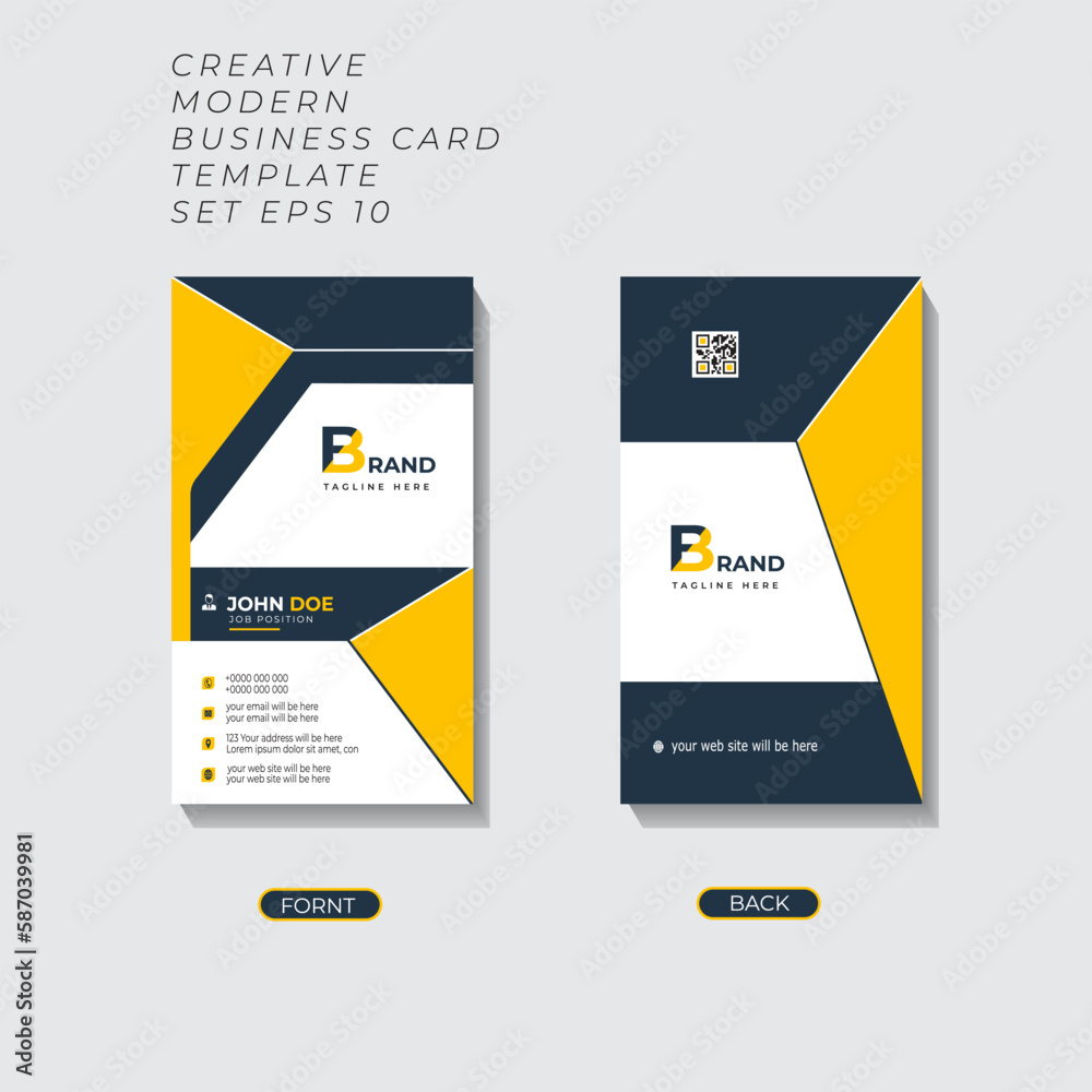 Modern Creative and Clean Business Card Template.
Black white and yellow color styles card. vector illustration eps 10. Modern Creative and Clean Business Card Template.
Black white and yellow color styles card. vector illustration eps 10.