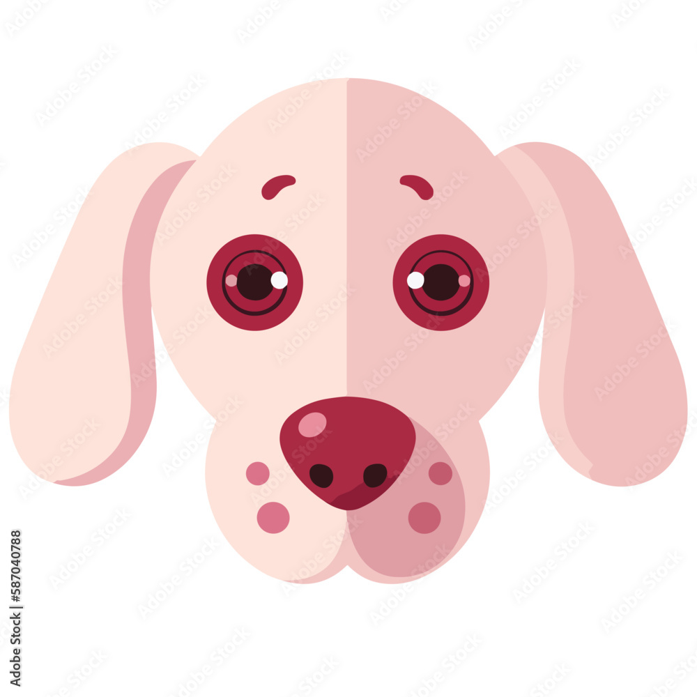 Obraz premium White labradors head vector graphics