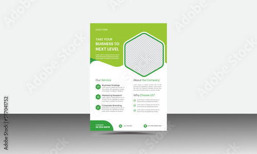 Corporate business flyer for creative professional business, illustration in A4 template.