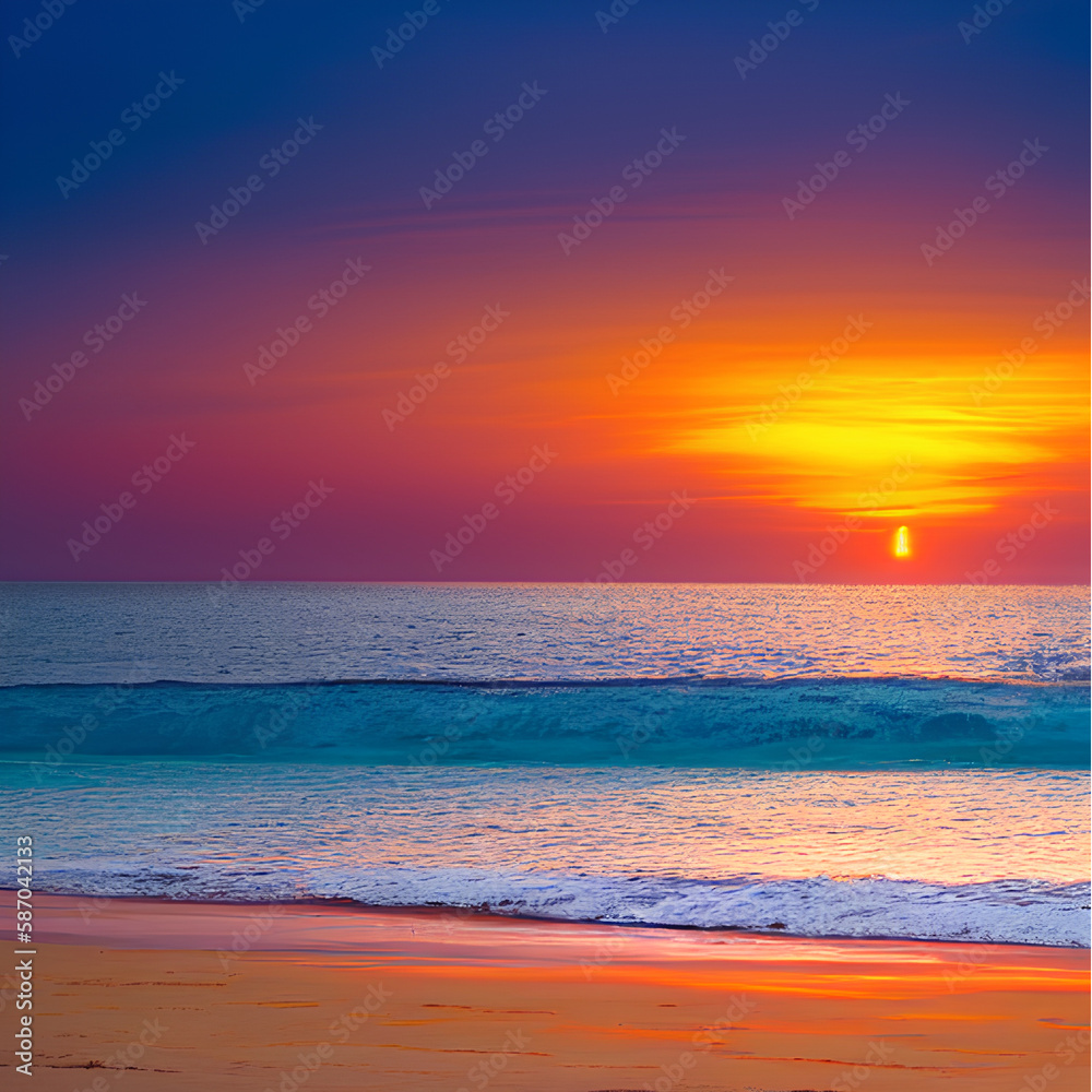 Obraz premium sunset on the beach