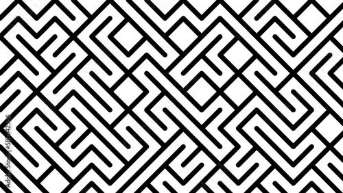 Pattern Abstract vector background design with maze isolated mosaic texture. 