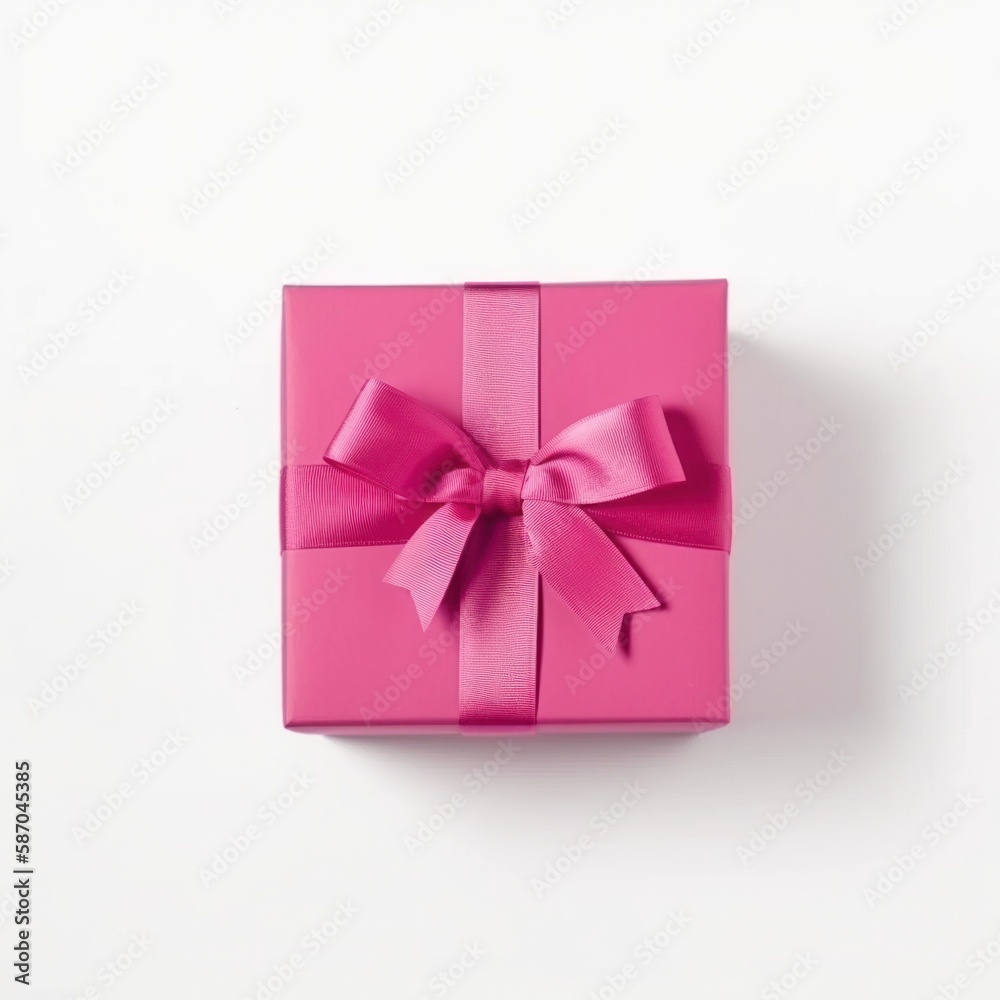 pink gift box isolated on white background pink gift box isolated on white background