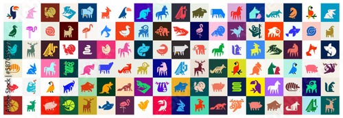 Fotografia Animals logos collection
