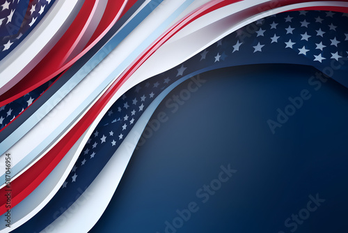 Graphic US-Elements for 4th of July, and many more, made with generative AI and reworked