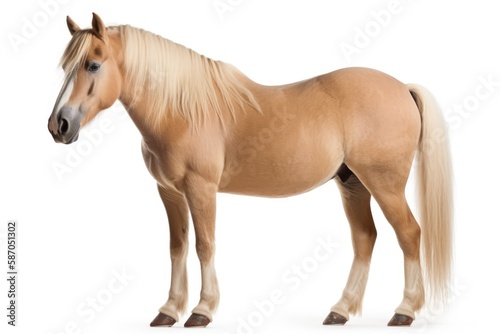 Haflinger Horse Isolated White Background