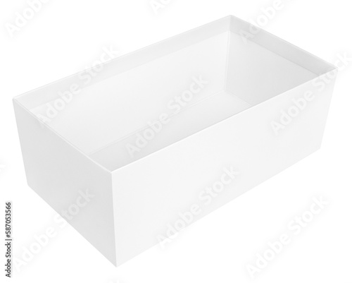 Open shoe box isolated on transparent background