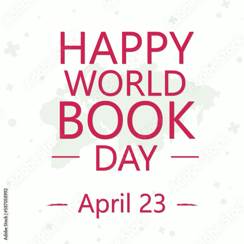 Happy World book day with Text effect