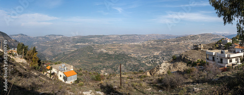 Mountain landscape in Lebanon, Panoramic view of Faraya