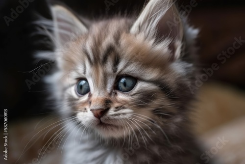 a picture of a tiny kitten. Generative AI © AkuAku