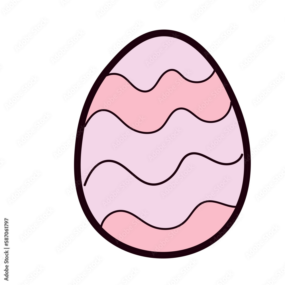 Happy Easter element set of funny rabbit animals, eggs and floral decoration in cute cartoon style. Flat hand drawn icon Happy Easter element set of funny rabbit animals, eggs and floral decoration in cute cartoon style. Flat hand drawn icon