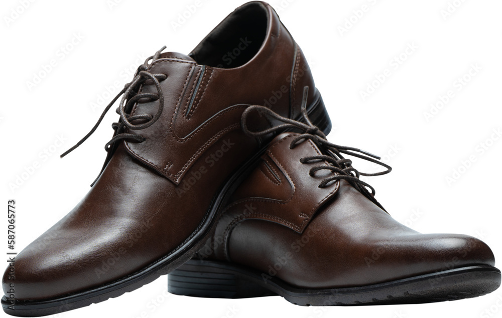 Pair of dark brown laced men s dress shoes stock photo adobe stock