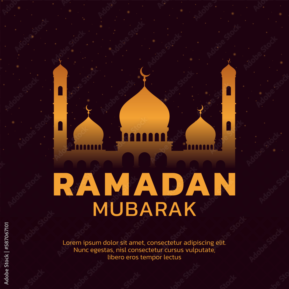 Ramadan Mubarak Background Template