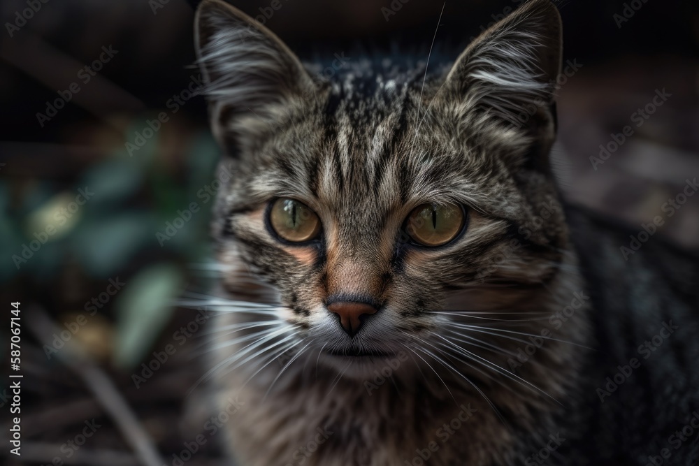 a picture of a homeless cat. Generative AI