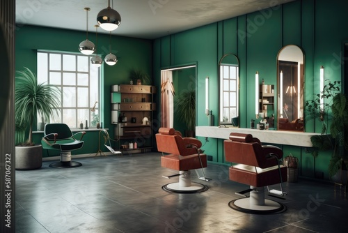 Interior Of Luxury Hairdressing salon © Tixel