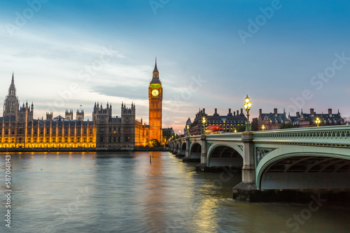 Big Ben in London at night