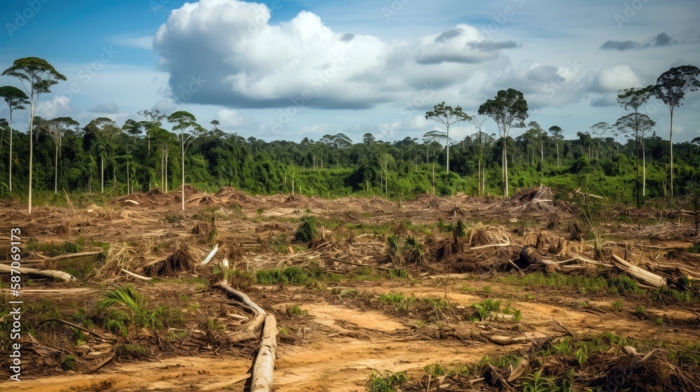 Social issues. Long-term impact of deforestation in a particular area. Generative ai. Social issues. Long-term impact of deforestation in a particular area. Generative ai.