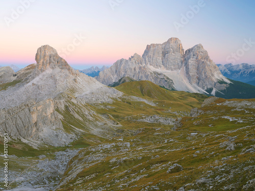 View of Monte Pelmo in South Tirol, Dolomites, Italy, Europe 