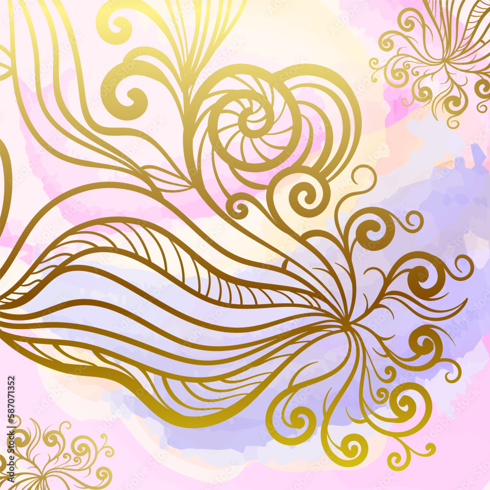  floral art background vector illustration