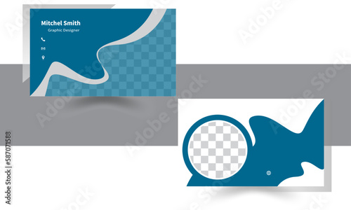 Modern clean Profession business card template. Flat Design abstract vector business care for business
and personal use