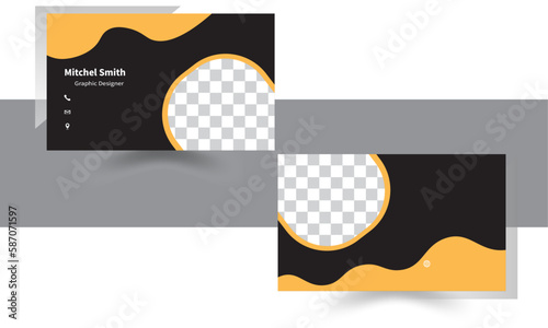 Modern clean Profession business card template. Flat Design abstract vector business care for business
and personal use