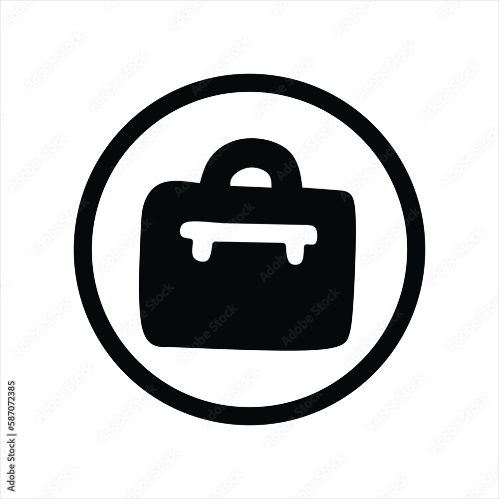 briefcase bag icon isolated vector on white background briefcase bag icon isolated vector on white background