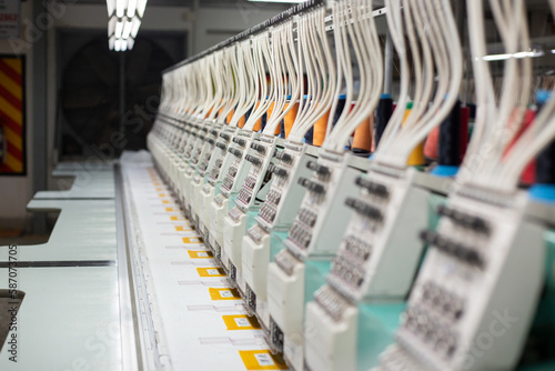 embroidery Machines arrange for a large production