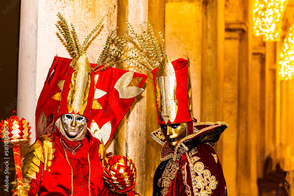 Naklejka premium Karnevalsnacht in Venedig Italien