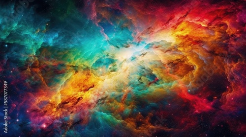 Beautiful Galaxy with Stunning, Vivid Colors – Generative AI