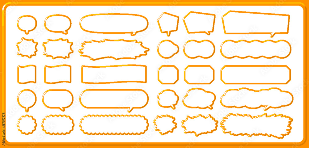 Fototapeta premium 色々な形の吹き出し