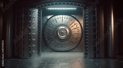 Retro-Futuristic Bank Vault Door, Vulnerability, Exposure, Generative AI, Generative, Ki