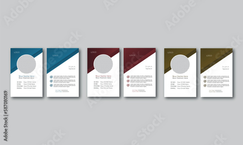 minimal id card design for company employee